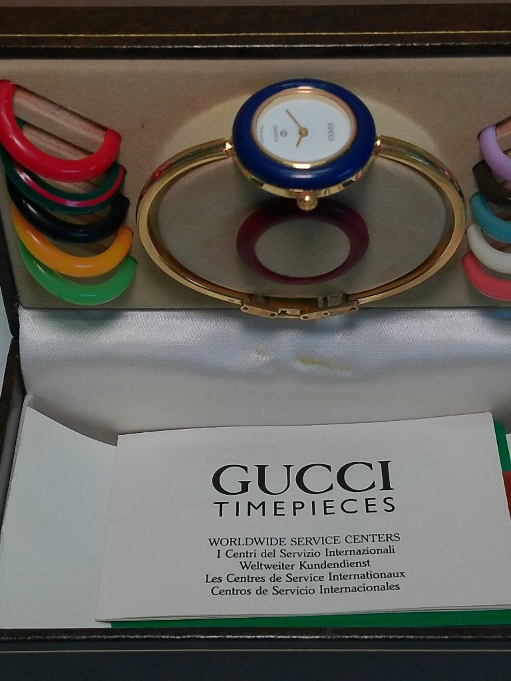 Gucci Change 12 Bezel Watch W/ Gold Bezel